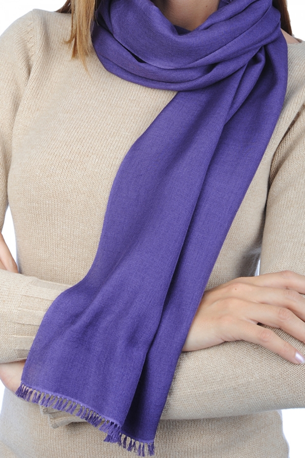 Cashmere & Seta accessori sciarpe foulard scarva violetto passione 170x25cm